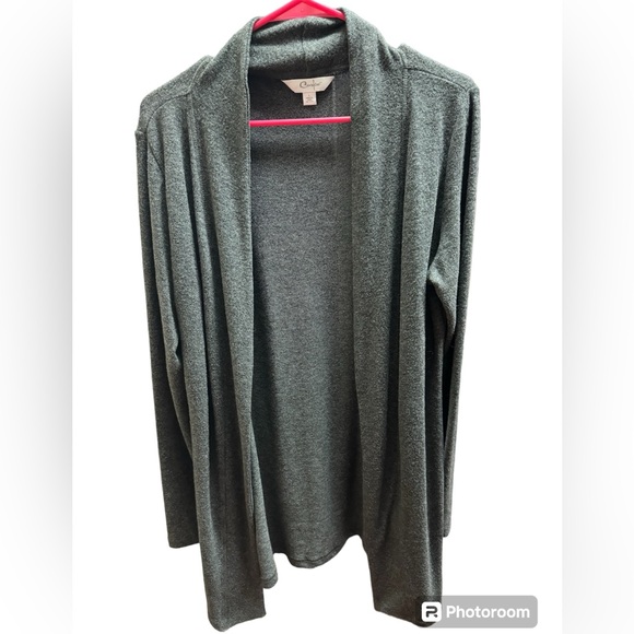 Curfew gray open long cardigan size large - Picture 3 of 6